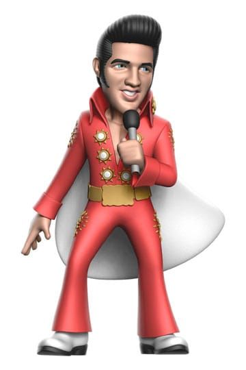 Figura Minix de Elvis Presley con traje rojo, 12 cm