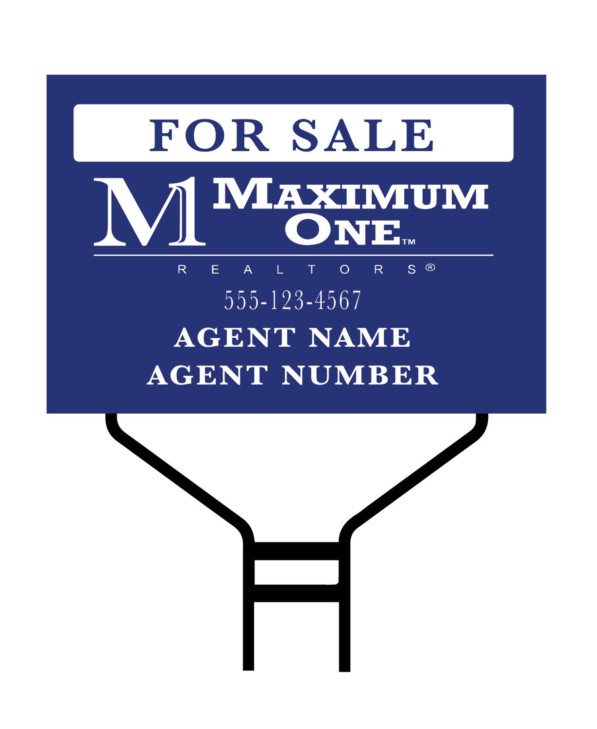 18&quot;x12&quot; Two-Sided Polystyrene Sign with Stand