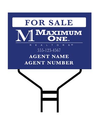 18&quot;x12&quot; Two-Sided Polystyrene Sign with Stand