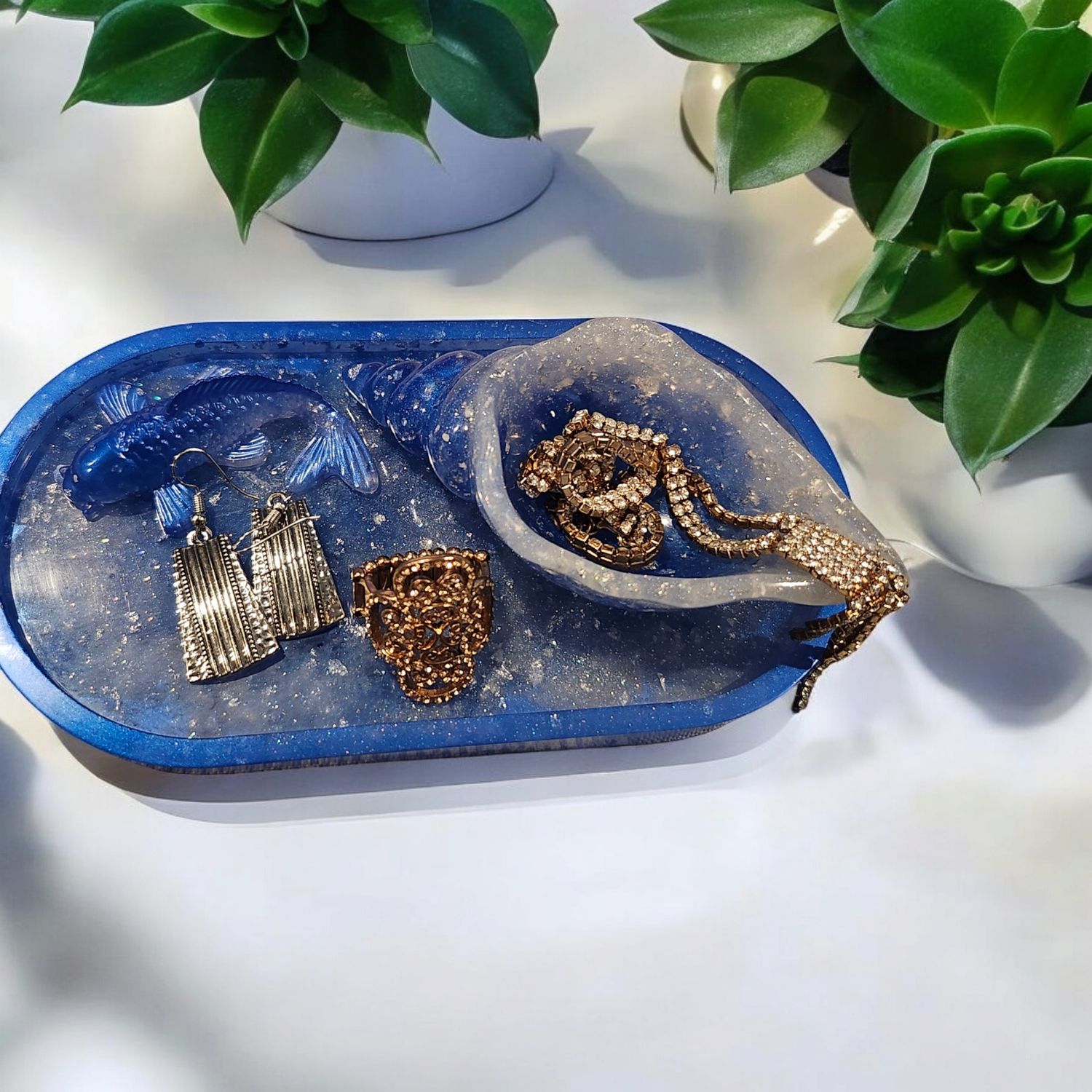 Sea Shell Tray Jewelry Holder