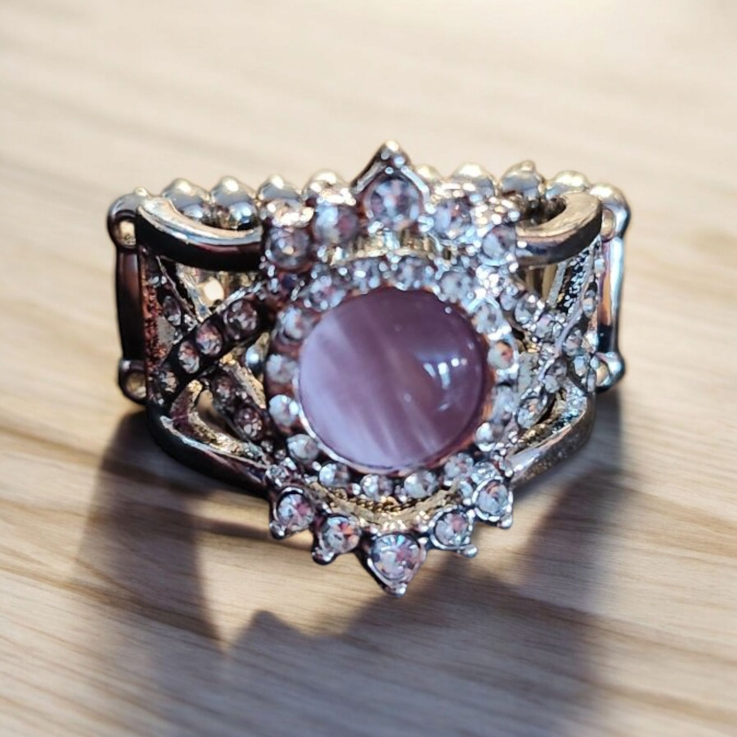 Pink Stone Diamond Ring