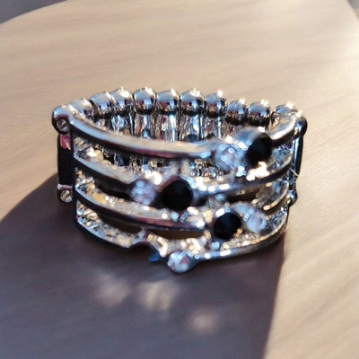 Black Stone Diamond Ring