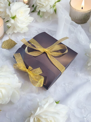 2 Gold Bows Box
