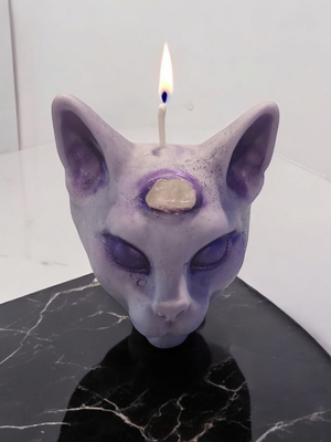 Third Eye Cat Candle