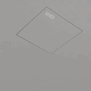 Access door in ceiling for painting, hidden for fastening to double plasterboard (2x12.5 mm) or to a metal profile, mod. Toruc
