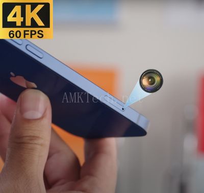 Close-up of the iPhone 12 hidden camera phone, delivering stealth 4K at 60FPS recording, seamless multitasking, covert surveillance, private investigations, and ultra-HD secret filming; perfect for undercover journalists, personal security, and discreet video needs.
