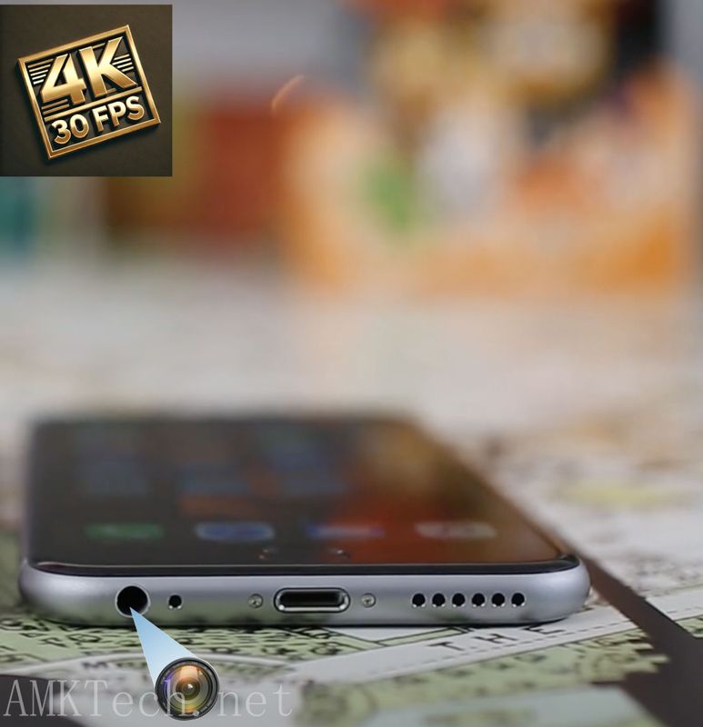 iPhone 6S Caméra Espionne avec Autofocus 4K30fps – Caméra Cachée, Téléphone Secret pour Enregistrement Discret
