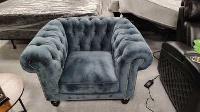 Velvet Chesterfield Armchair
