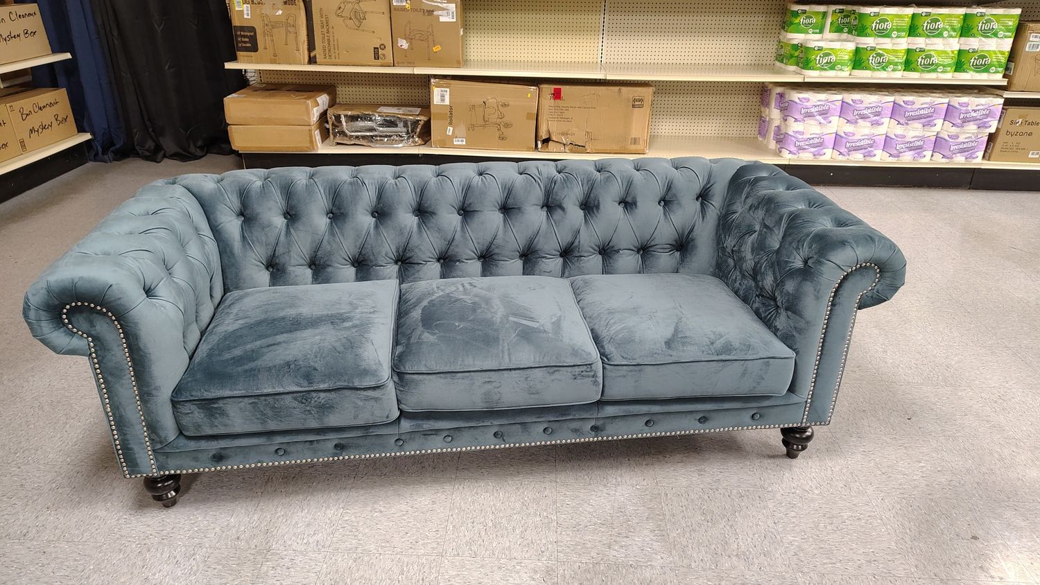 Velvet Chesterfield Sofa