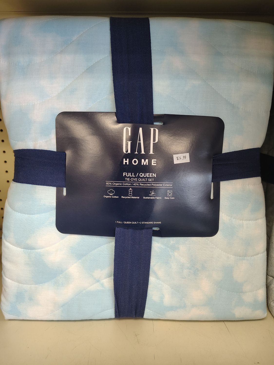 GAP Full/Queen Quilt Tie-Dye Blue/Green