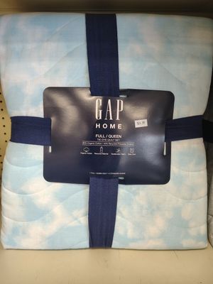 GAP Full/Queen Quilt Tie-Dye Blue/Green