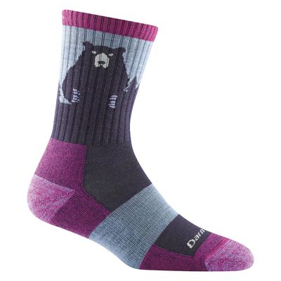 Bear Town Micro Crew Socks 1970 Purple Socks Women's