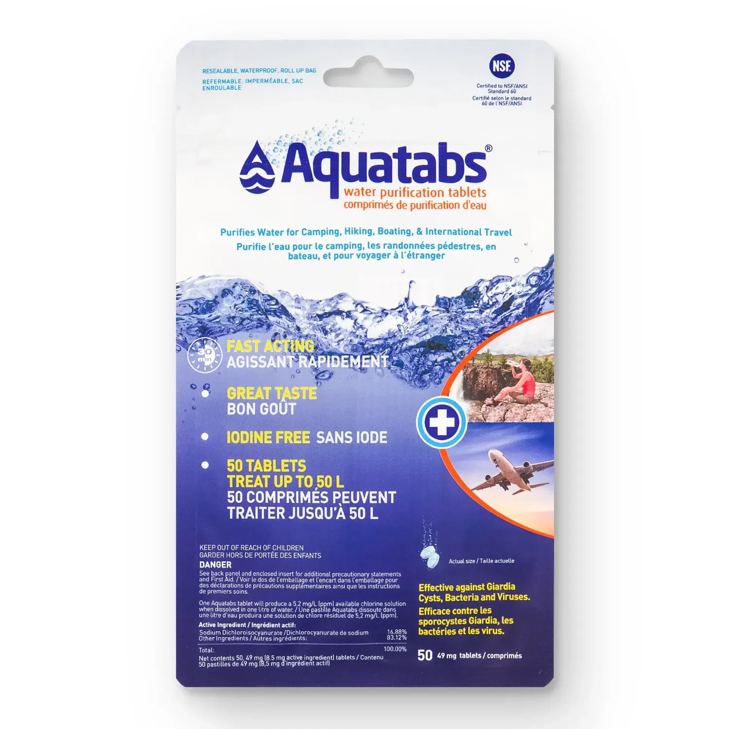 Water Purification Tablets 1L Pkg /50