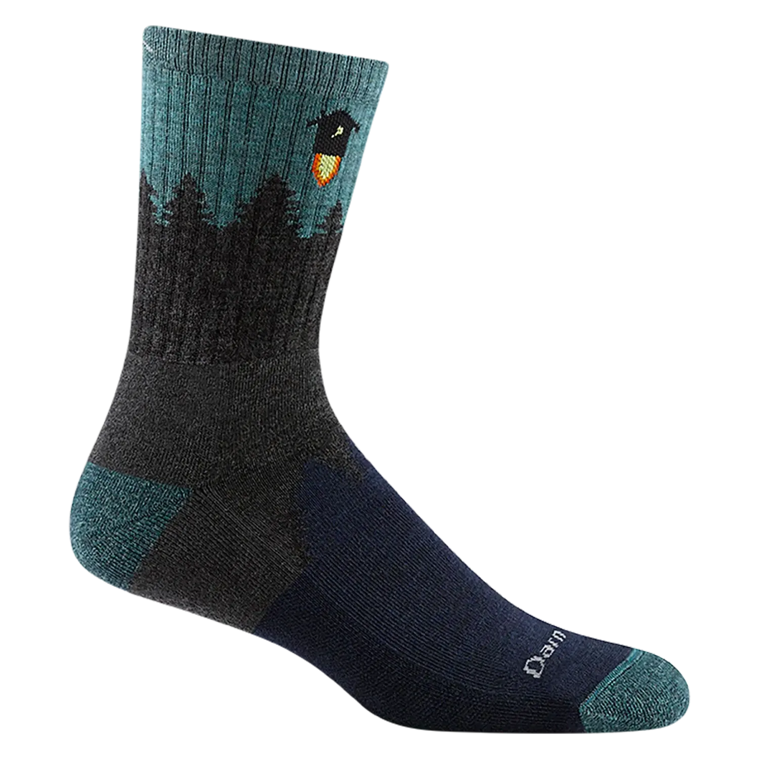 1974 Number 2 Micro Crew Midweight Hiking Sock, Color: Gray, Size: Lg