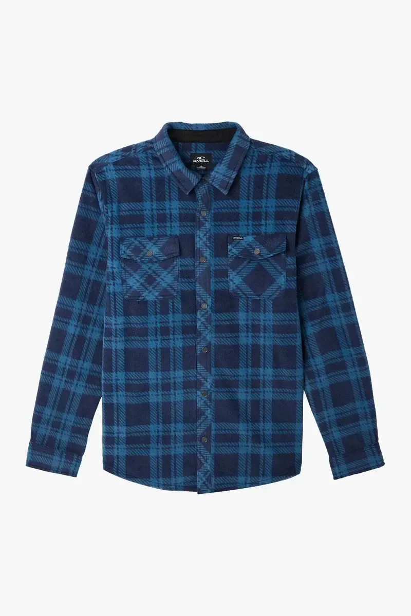 Glacier Plaid, Color: Navy, Size: Med