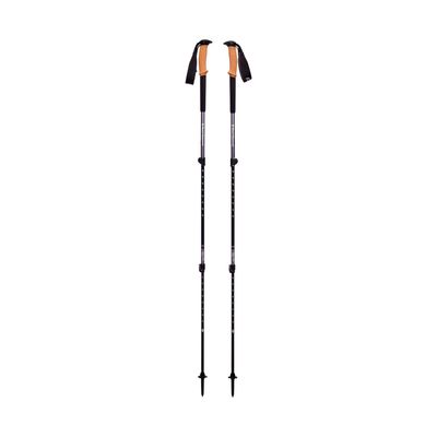 Black Diamond Trail Cork Trekking Poles with natural cork grip, EVA foam extension, and 4-season flex tips for all-terrain trekking.