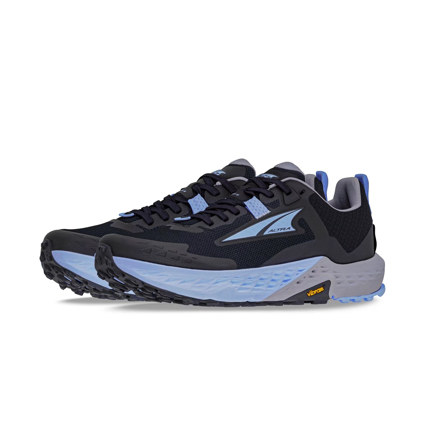 Women’s Altra Timp 5 trail running shoe with Vibram® Megagrip™ outsole, BOA® Fit System, and cushioned Altra EGO™ MAX midsole for comfort on rugged terrain