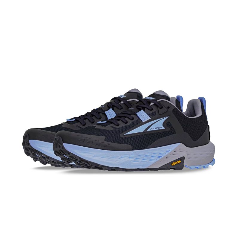 Women’s Altra Timp 5 trail running shoe with Vibram® Megagrip™ outsole, BOA® Fit System, and cushioned Altra EGO™ MAX midsole for comfort on rugged terrain
