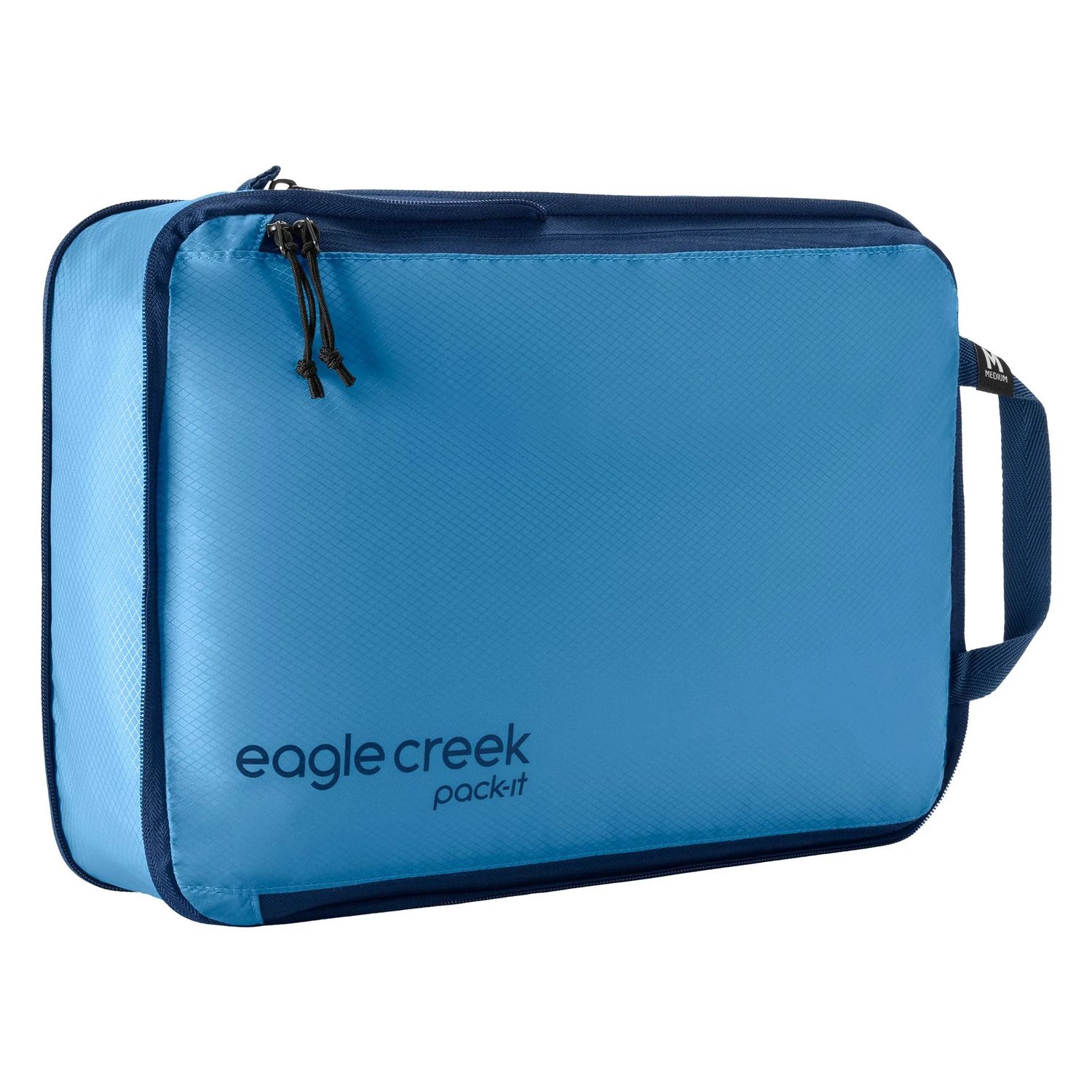 Eagle Creek Pack-It® Isolate Compression Cube Medium in Blue Dawn Colour, a lightweight, water-resistant packing cube with a durable compression zipper for maximizing space.