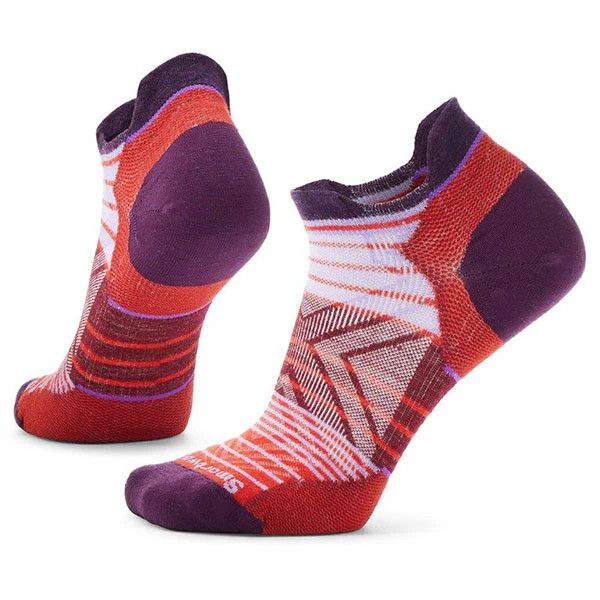 Smartwool Zero Cushion Low Ankle Run Socks in Tandoori Orange – lightweight, breathable merino wool running socks.