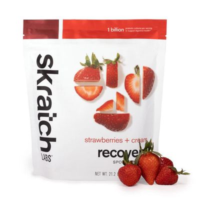 Recovery Sport Drink Mix, Strawberries + Cream, 600g, 12-Serving Resealable Pouch Recovery Sport Drink Mix, Strawberries + Cream, 600g, 12-Serving Resealable Pouch