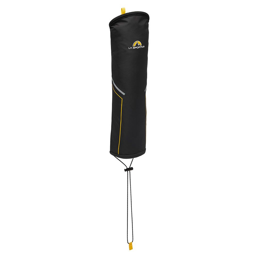 Lightweight trail running pole quiver with drainage holes and durable fabric

