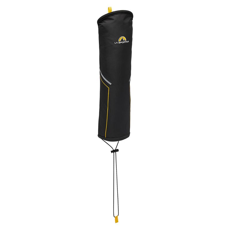 Lightweight trail running pole quiver with drainage holes and durable fabric

