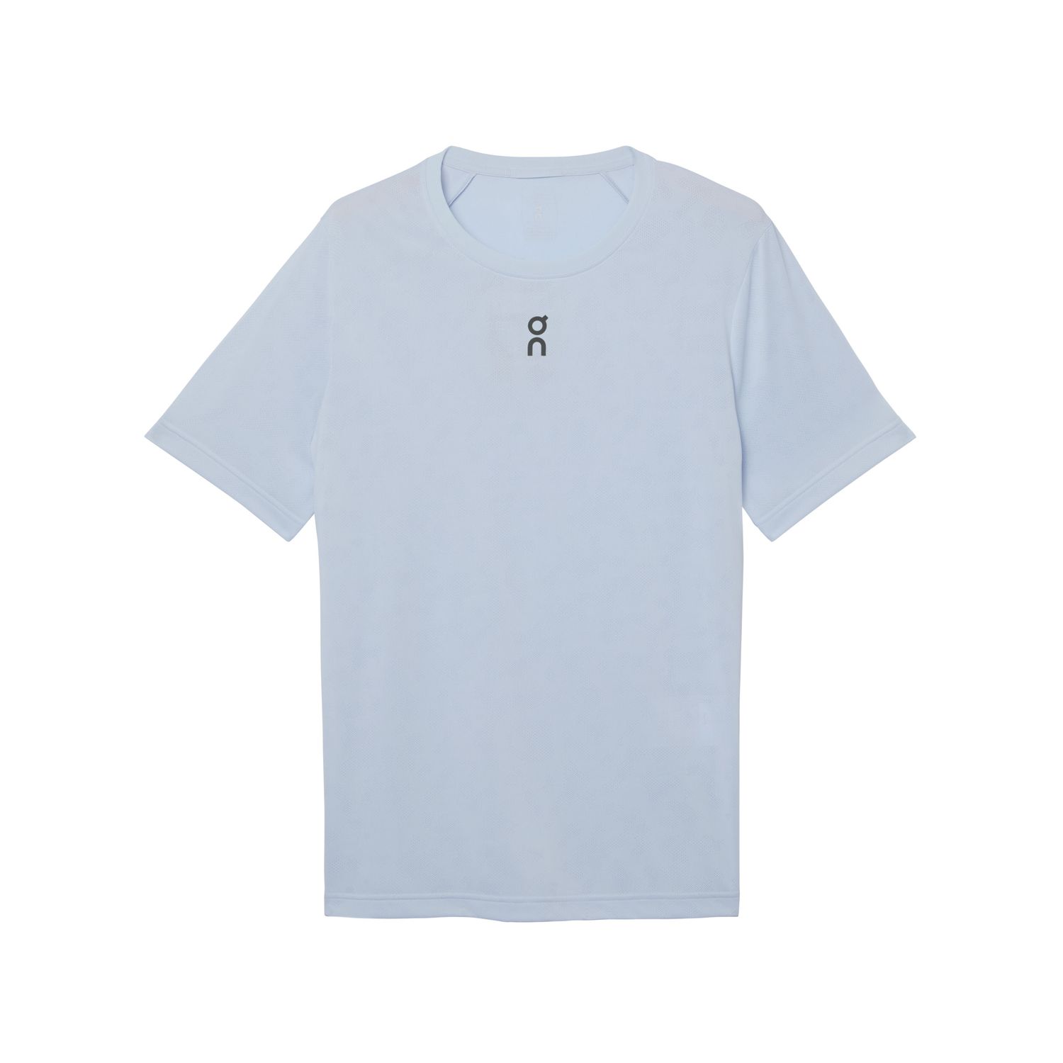 On Trail-T Men’s running shirt in arctic colour, engineered with breathable jacquard knit for trail performance and everyday wear