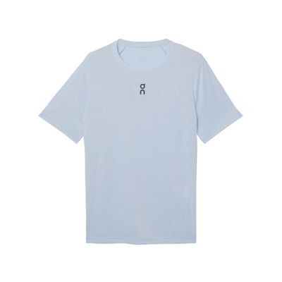 On Trail-T Men’s running shirt in arctic colour, engineered with breathable jacquard knit for trail performance and everyday wear