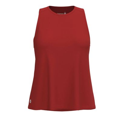 Smartwool Women&#39;s Active Ultralite High Neck Tank in currant red