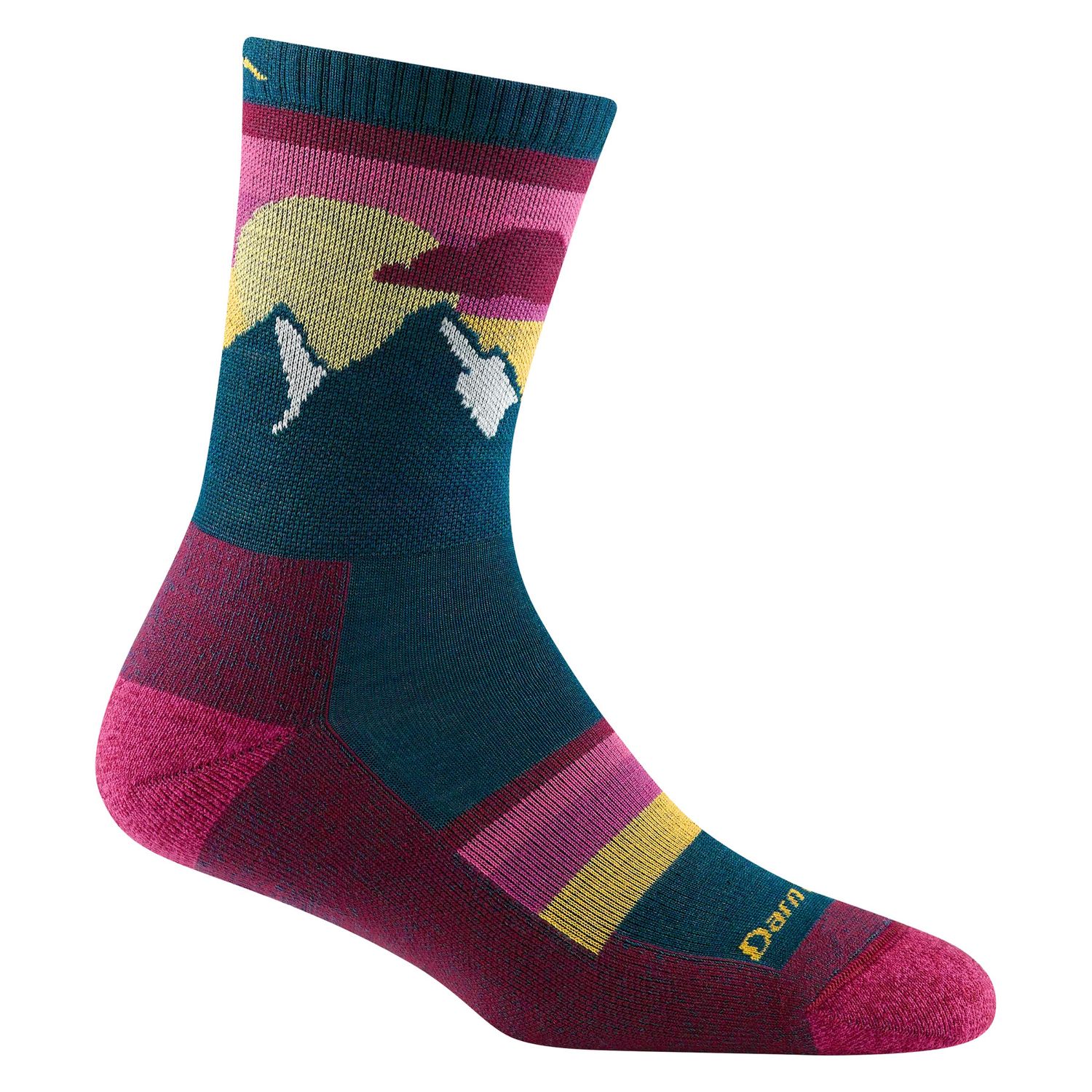 Sunset Ledge Micro Crew Lightweight 5005 Hiking Sock, Color: Dark Teal, Size: Med