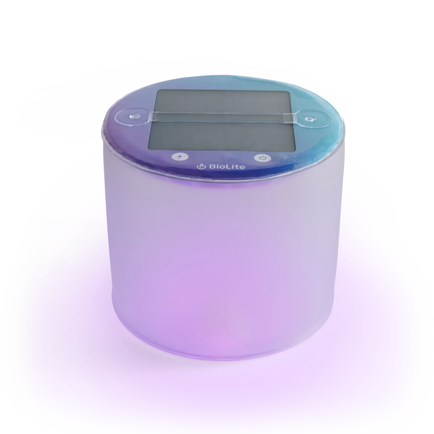 Luci inflatable solar lantern with multi-colour LED lights, fully collapsible and lightweight for travel and outdoor use.