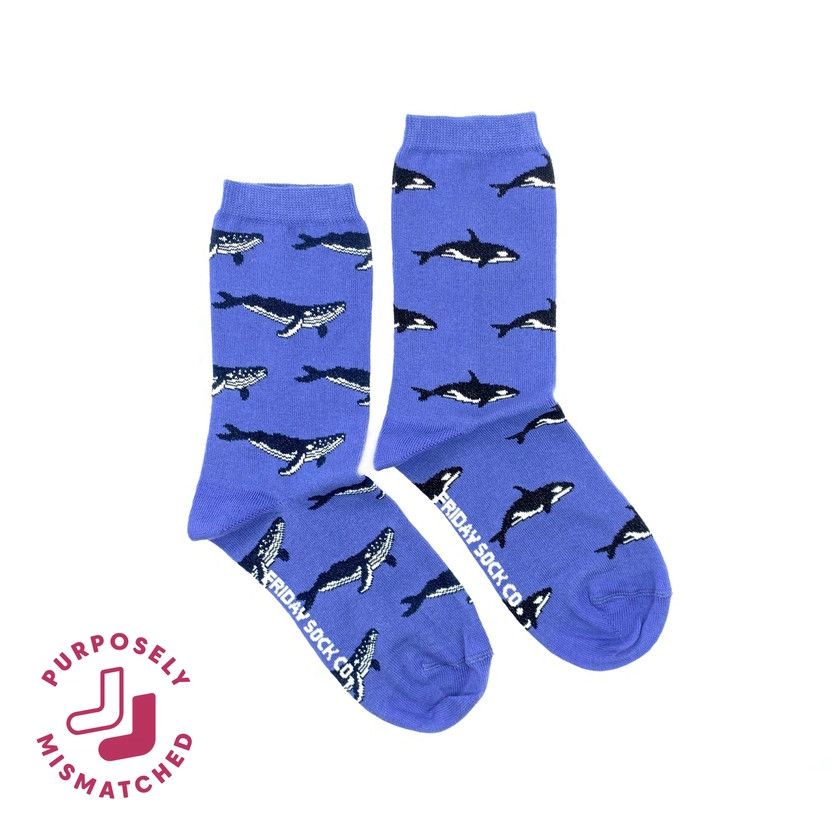 Humpback Whales and Orca Socks Women&#39;s 5-10