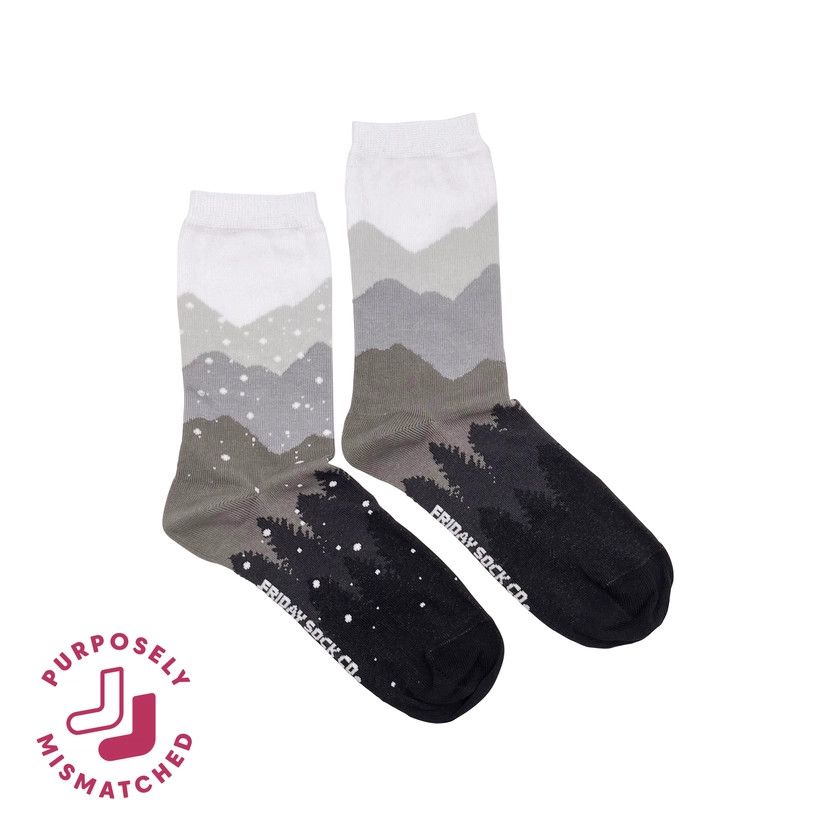 Mountains, Snow and Trees Socks Women&#39;s 5-10