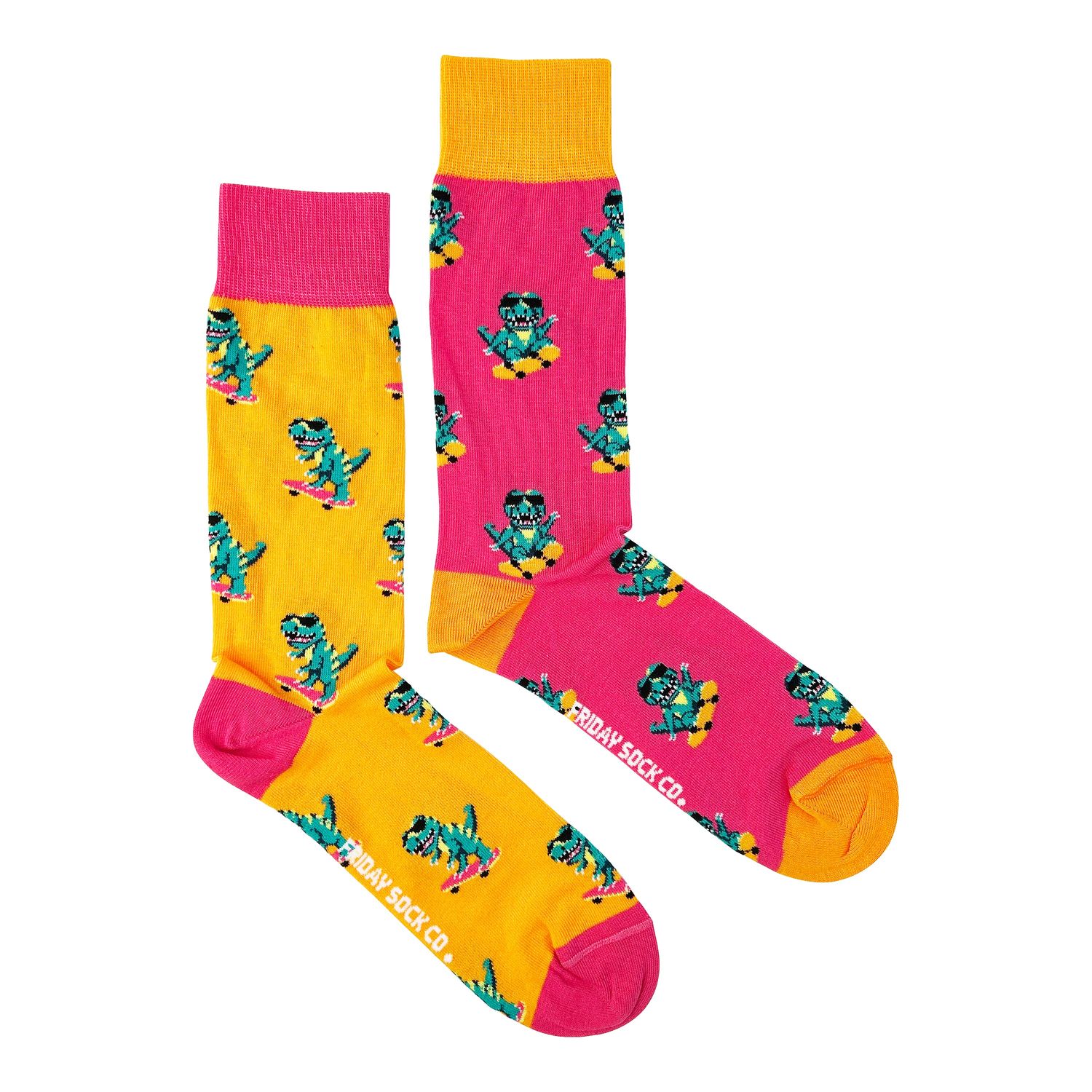 Dinos on Skateboards Socks Men&#39;s 7-12