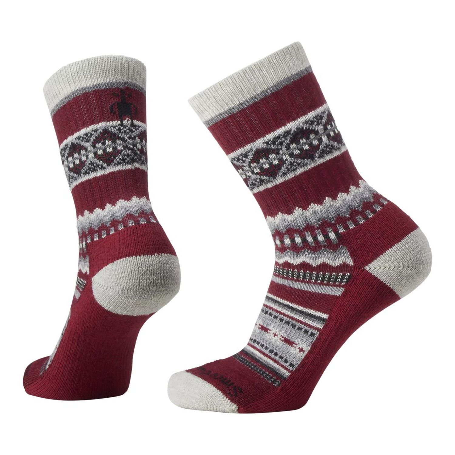  Everyday Cozy Snowed In Sweater Crew Socks, Color: Tibetan Red, Size: Med