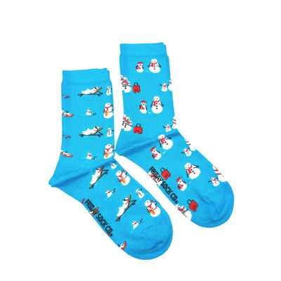 Snowman Vacation Socks Women's 5-10 Snowman Vacation Socks Women's 5-10