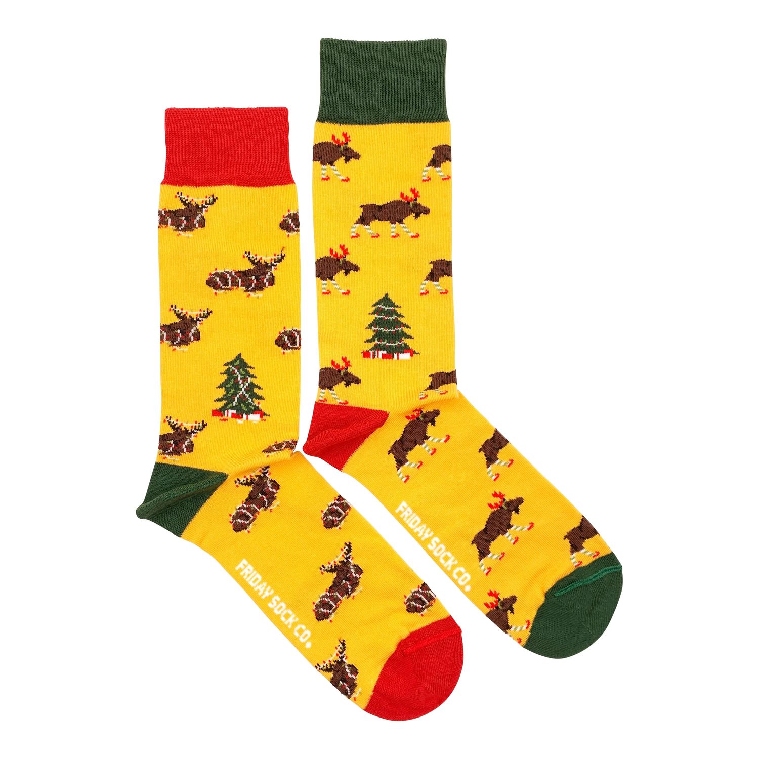 Ugly Christmas Moose Socks Men&#39;s 7-12
