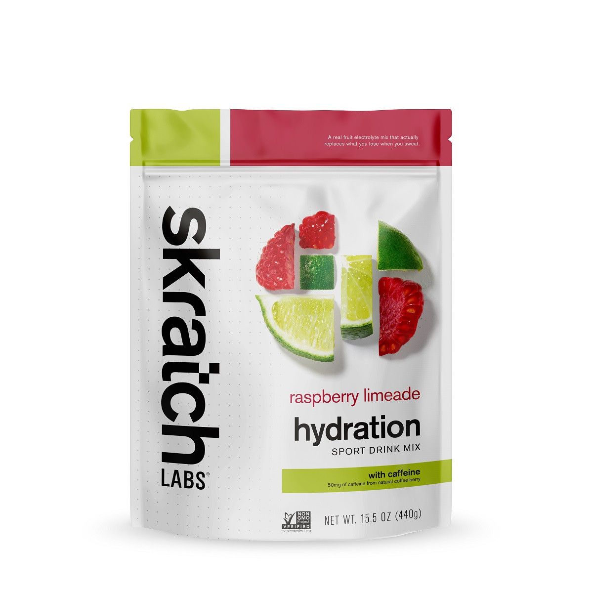 Sport Hydration Drink Mix 20 Servings 440g, Color: Raspberry Limeade w/ Caffeine