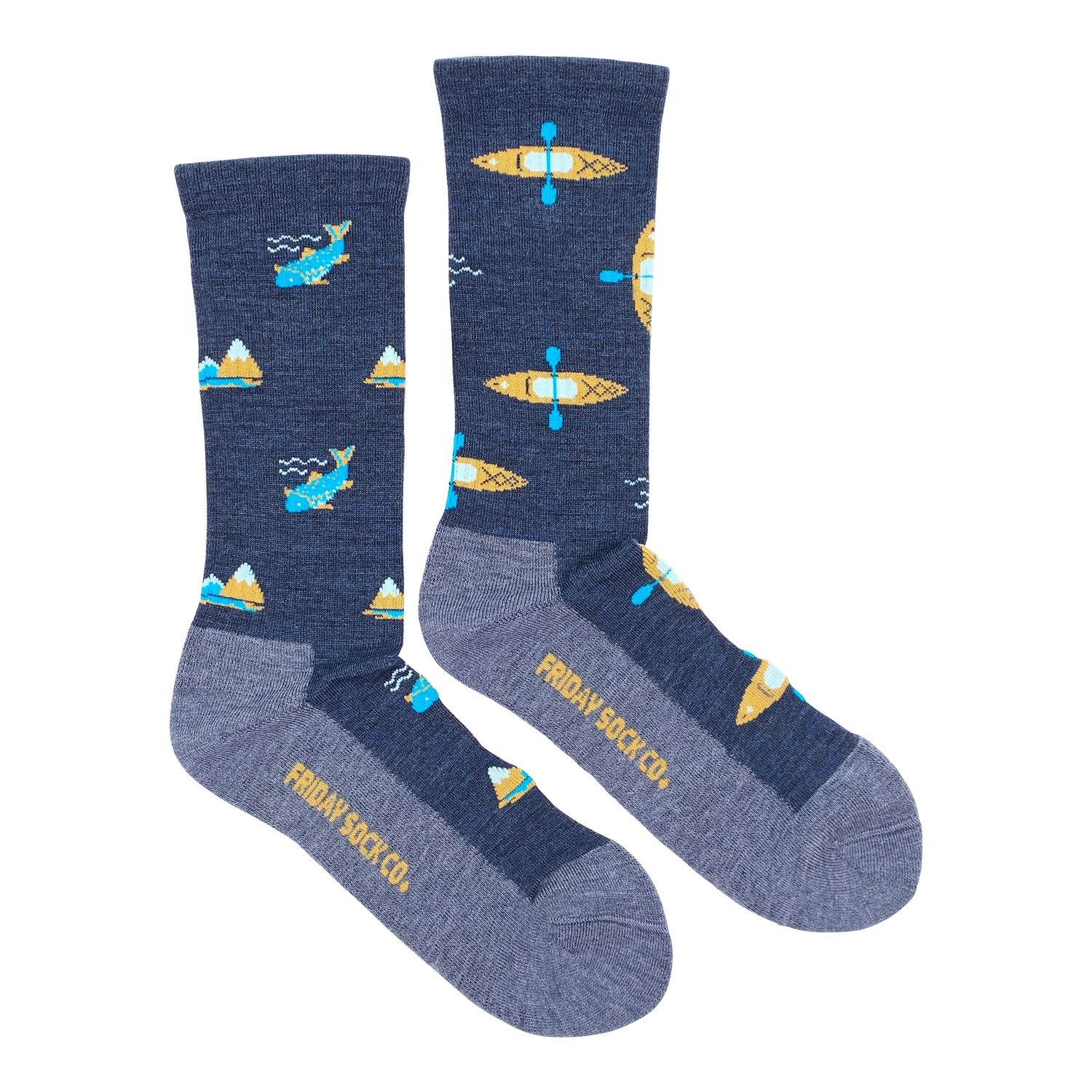 Fish Outdoor Activity Merino Wool Sock&#39;s Men&#39;s 7-12