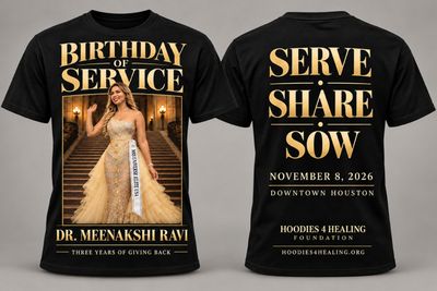 Dr. Meenakshi Ravi Birthday of Service Tee Dr. Meenakshi Ravi Birthday of Service Tee