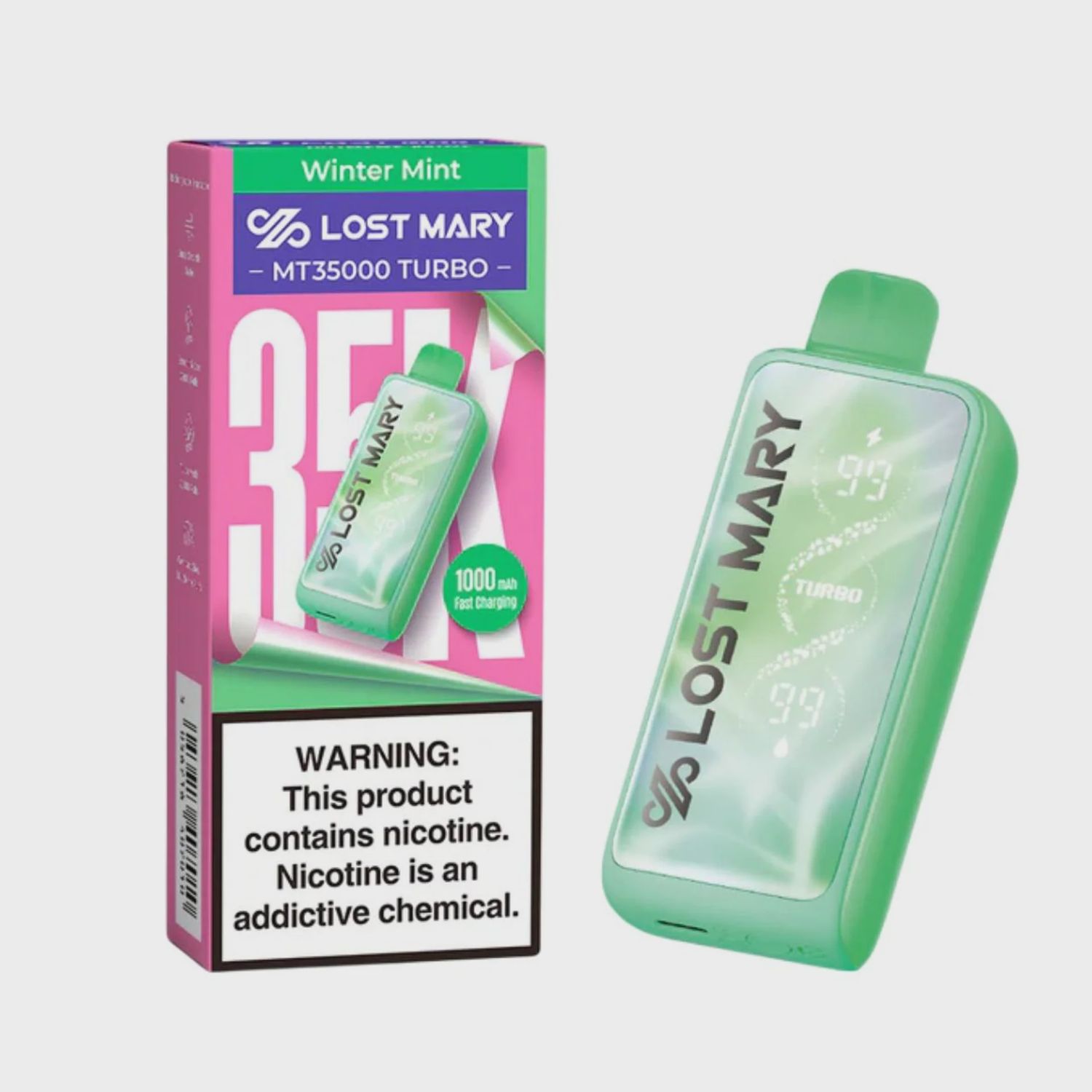 Lost Mary Turbo 35k, Flavor: Winter Mint