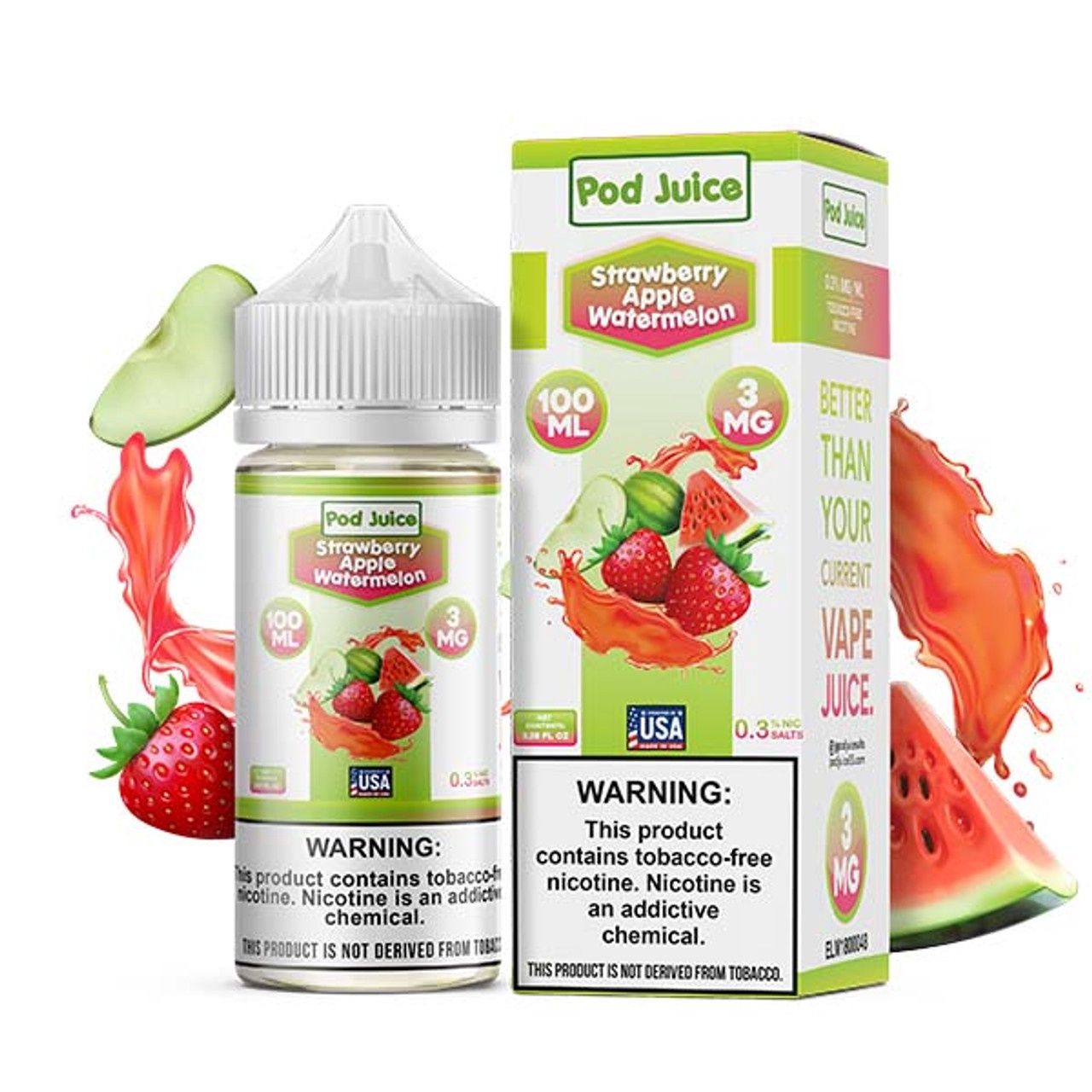 Pod Juice, Flavor: Strawberry Apple Watermelon