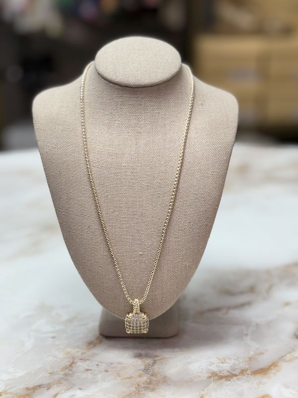 Pave Pend Necklace