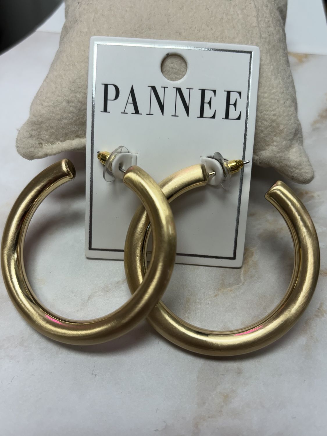 Large Brush Hoop Earrings