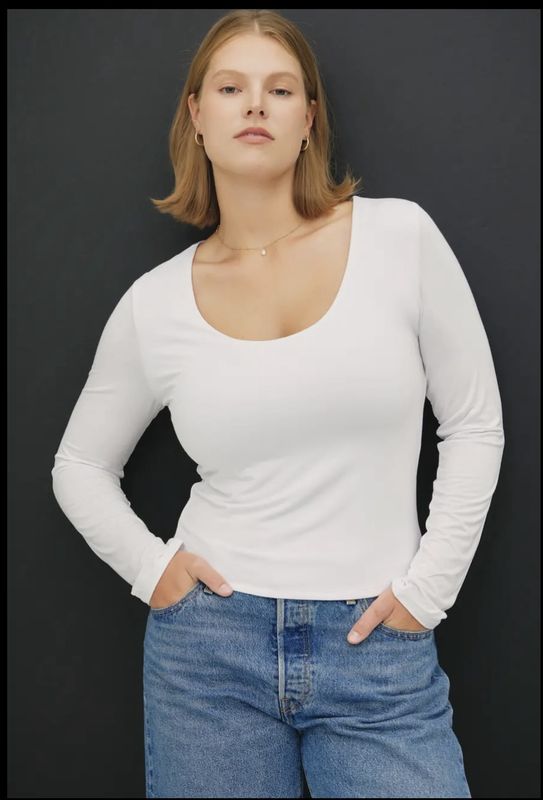 Plus size scoop neck top
