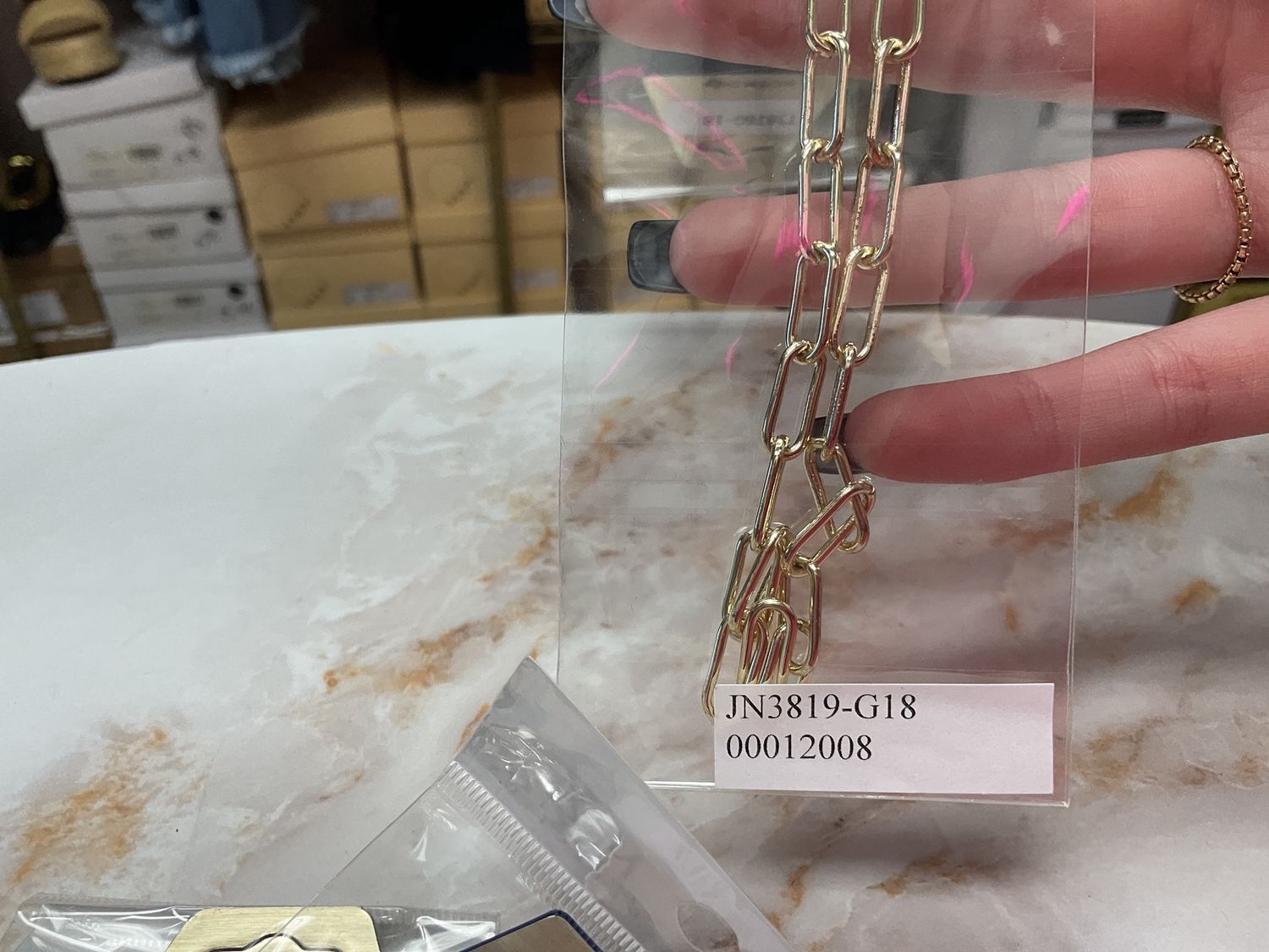Gold Paperclip link necklace