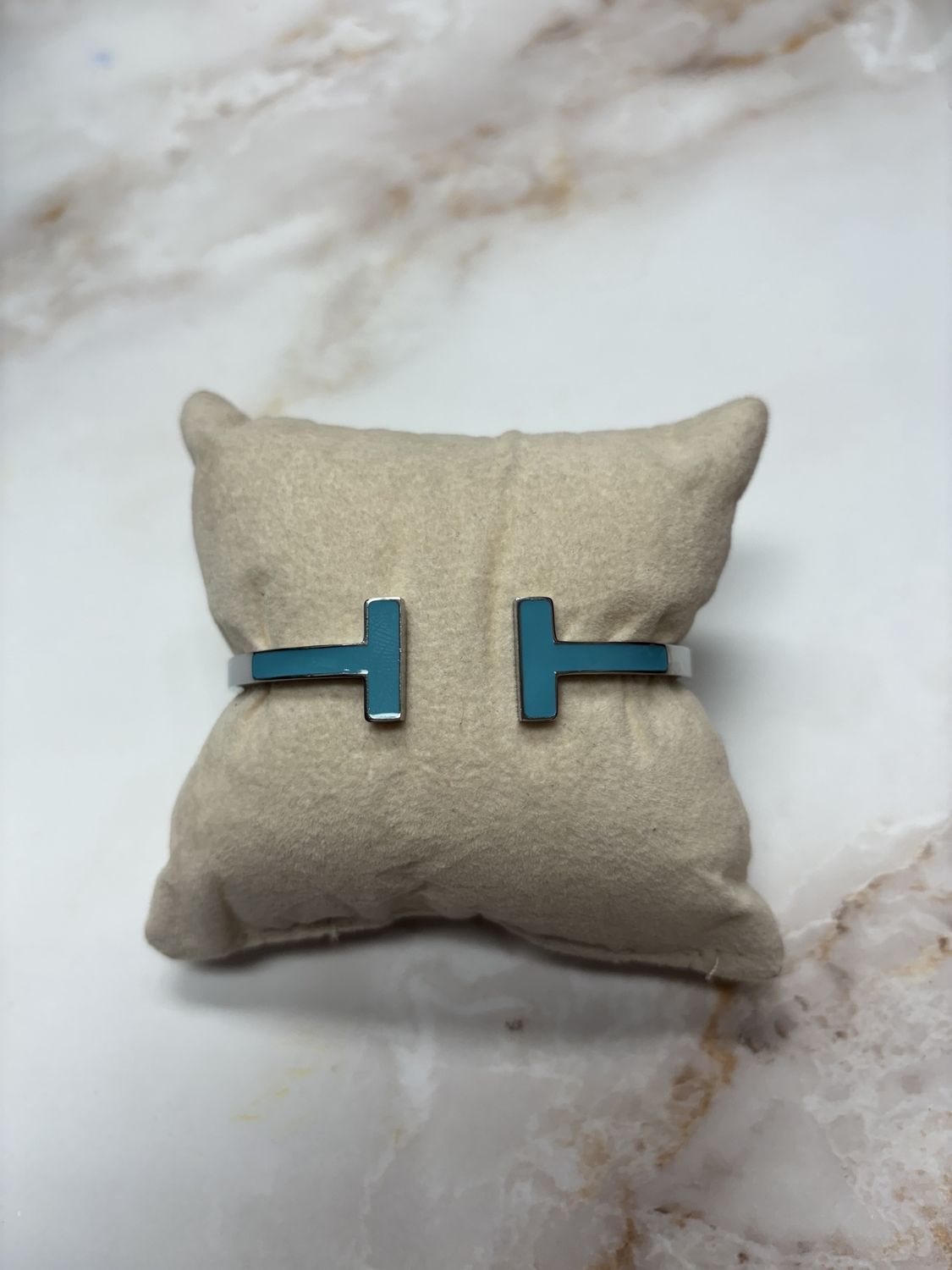 Silver  Double T Bracelet