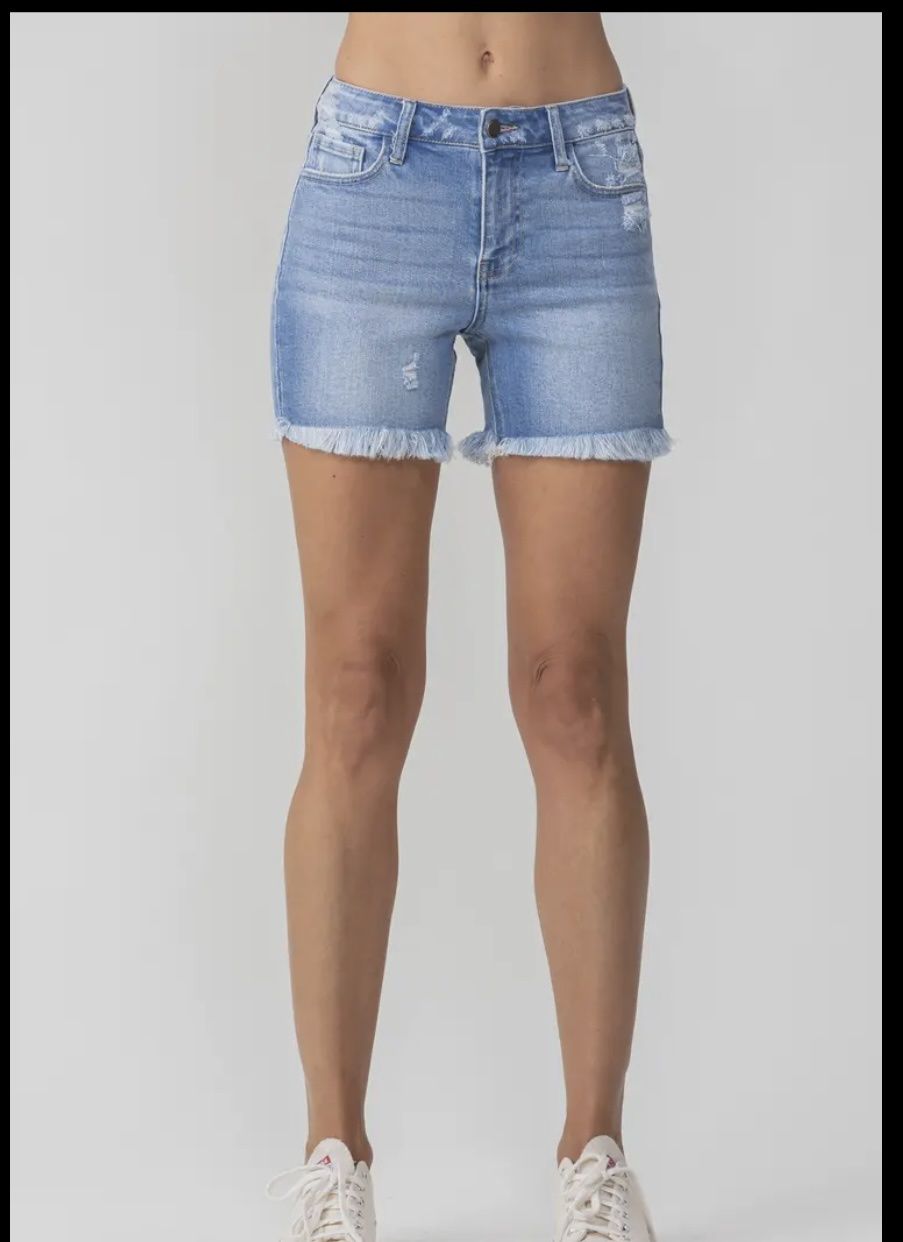 Fringe Jean Shorts