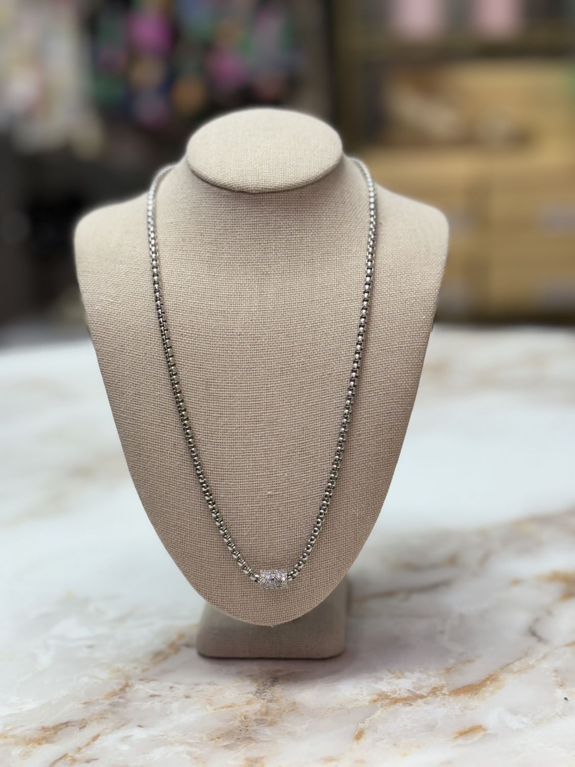 Small Chain w/ Pave Barrel